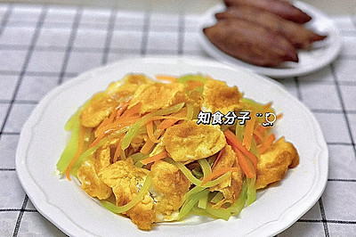 莴笋炒鸡蛋