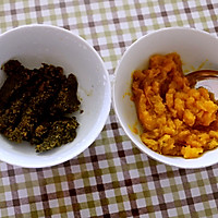 南瓜枸杞玉米粒泥#嗨Milk出山食谱#的做法图解1