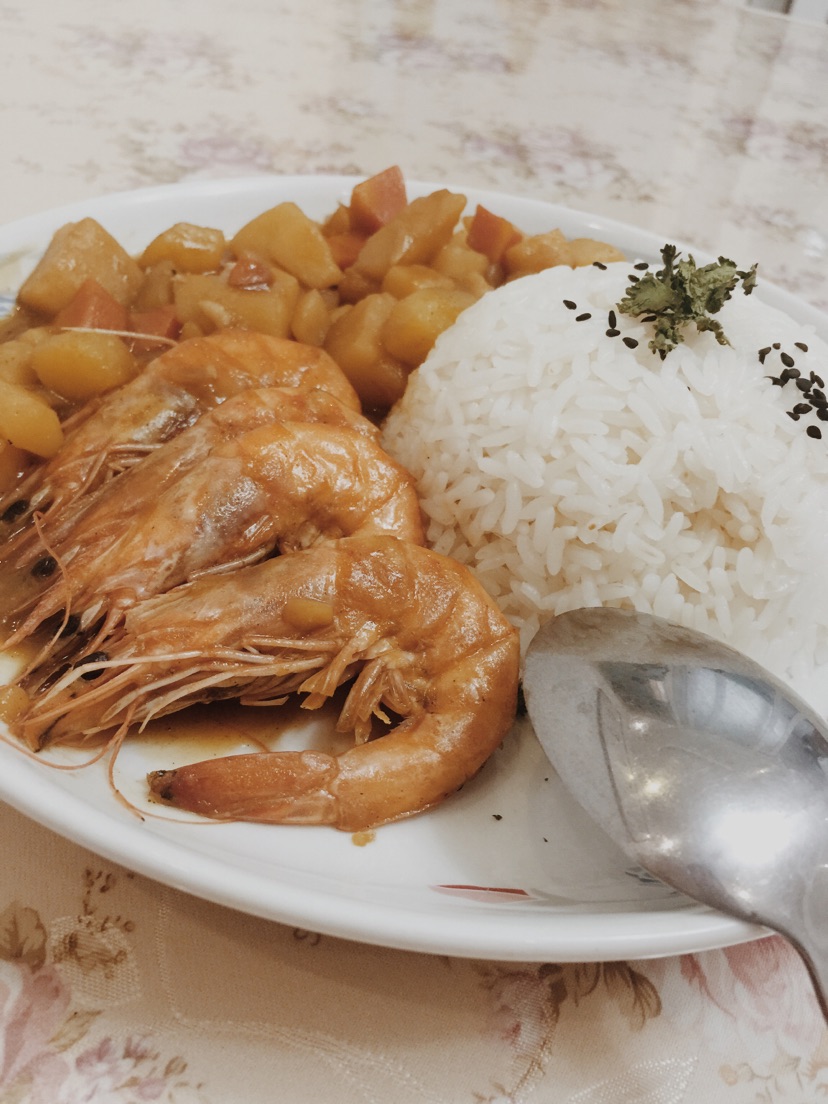 咖喱虾虾饭～