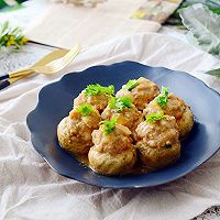 虾仁肉丸酿口蘑#复刻中餐厅#的做法图解17