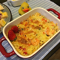 虾仁芝士焗饭的做法图解8
