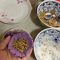 紫薯糯米糍、花生核桃芝麻馅的做法图解3
