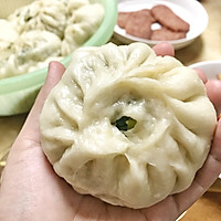 包子～韭菜鸡蛋粉条素包子的做法图解12