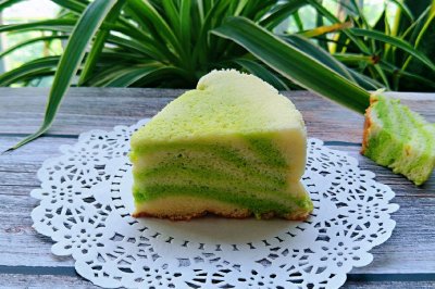 菠菜斑马纹酸奶蛋糕