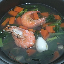 青菜香菇大虾汤