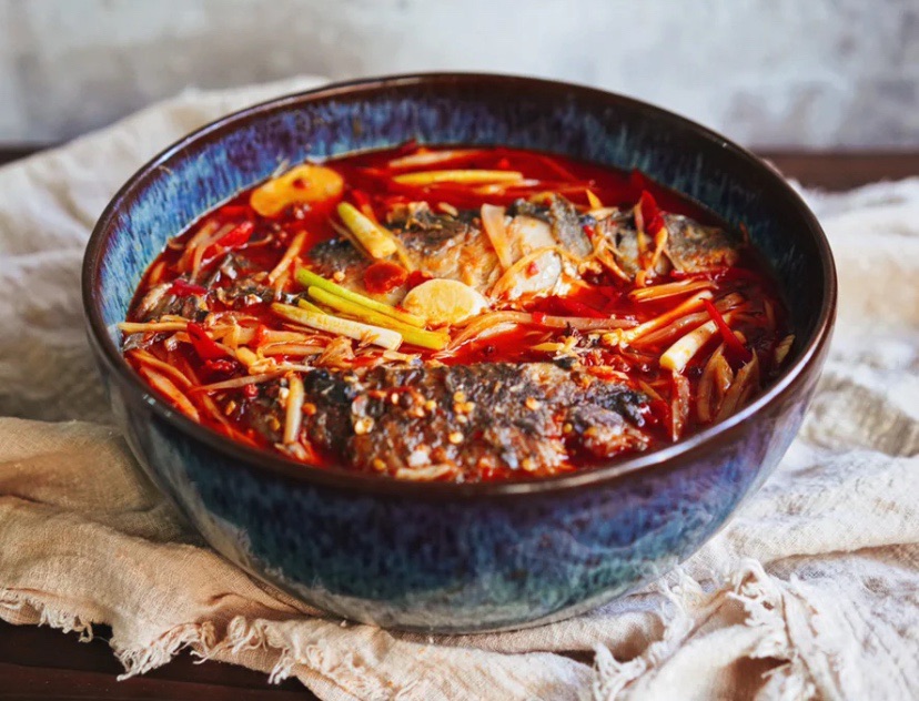 Spicy fish with ginger and crucian