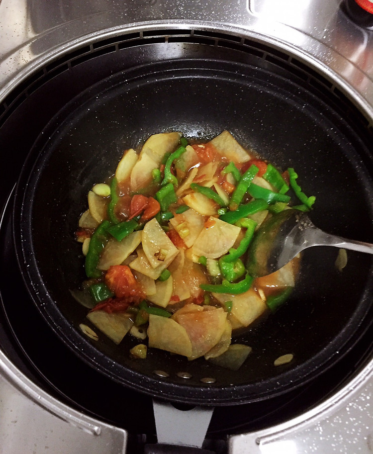 西红柿鸡蛋炒土豆片的做法