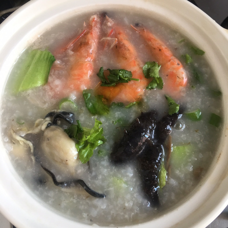 简易版潮汕海鲜粥几分钟吃到美味的做法