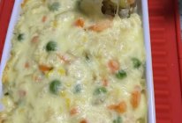 芝士虾仁焗饭的做法