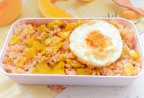 #栗香好粉糯 营养有食力#营养美味的南瓜火腿玉米焖饭的做法