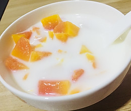 木瓜炖牛奶=双重养胃护胃的做法