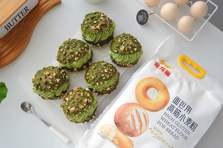 抹茶核桃马里奥面包的做法