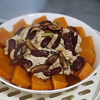 #流感季饮食攻略#用营养的高蛋白击败流感～红枣鸡肉蒸南瓜的做法图解9
