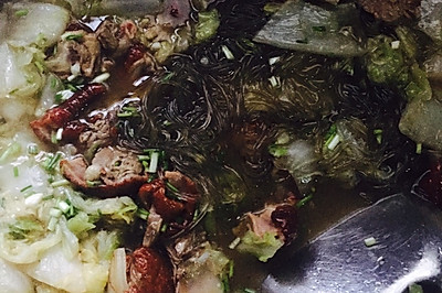 烤鸭炖白菜粉丝