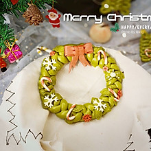 #今天吃什么#富有节日气息的圣诞花环&圣诞树馒头