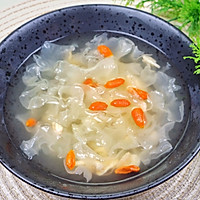 #憋在家里吃什么#补气补血的瑶柱虾米银耳汤的做法图解6