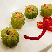 七彩苦瓜酿鸡胸