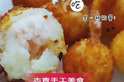 外酥里嫩的凤尾虾球(果语版)