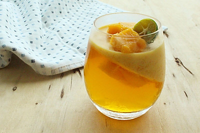 橙酒芒果冻