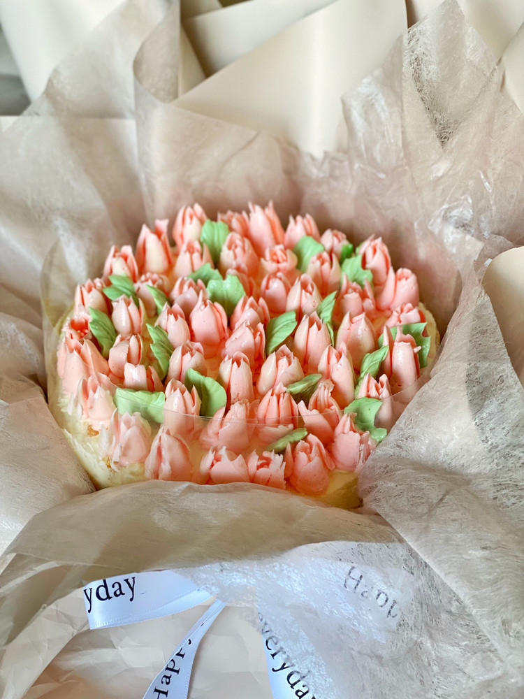 俄罗斯玫瑰花束蛋糕的做法