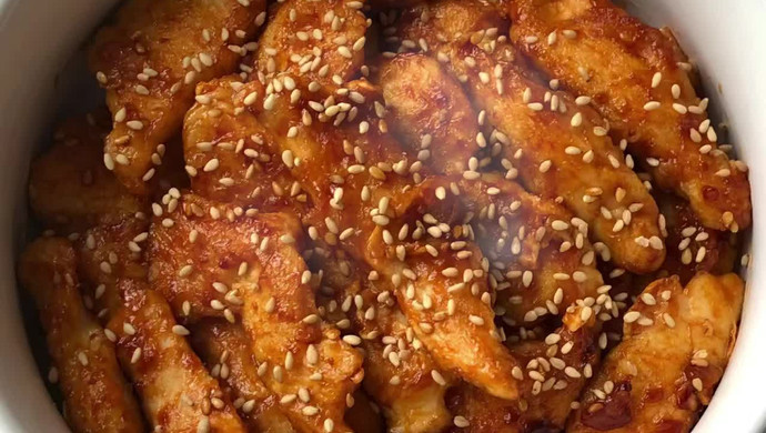 白芝麻焦香鸡胸肉条
