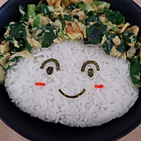 卡通餐—韭菜炒蛋娃娃饭的做法图解8