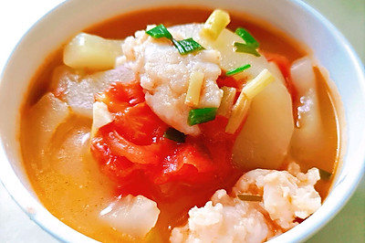 连吃两碗饭的黄瓜虾滑茄汁汤