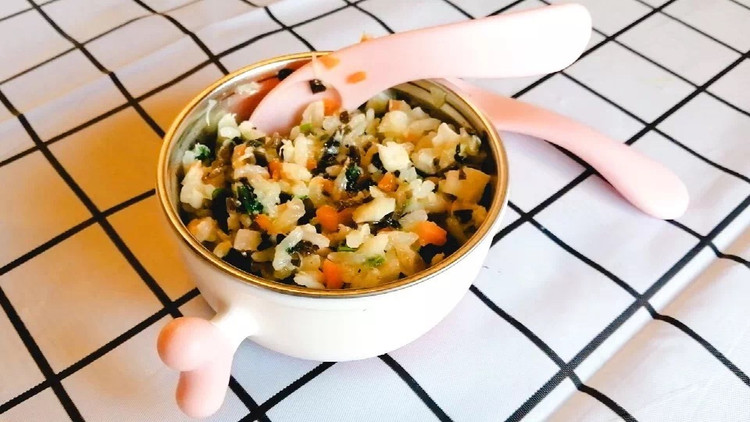 时蔬鳕鱼拌饭「小鹿优鲜」宝宝辅食的做法