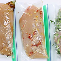 三种不同口味鸡胸肉做法的做法图解4