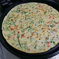 鸡蛋火腿韭菜葱花饼的做法图解4