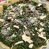 山麻楂菜蘑菇火腿法式咸派的做法图解6