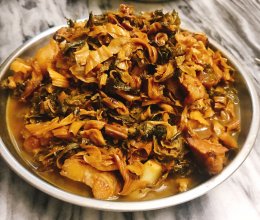 菜干焖肉的做法