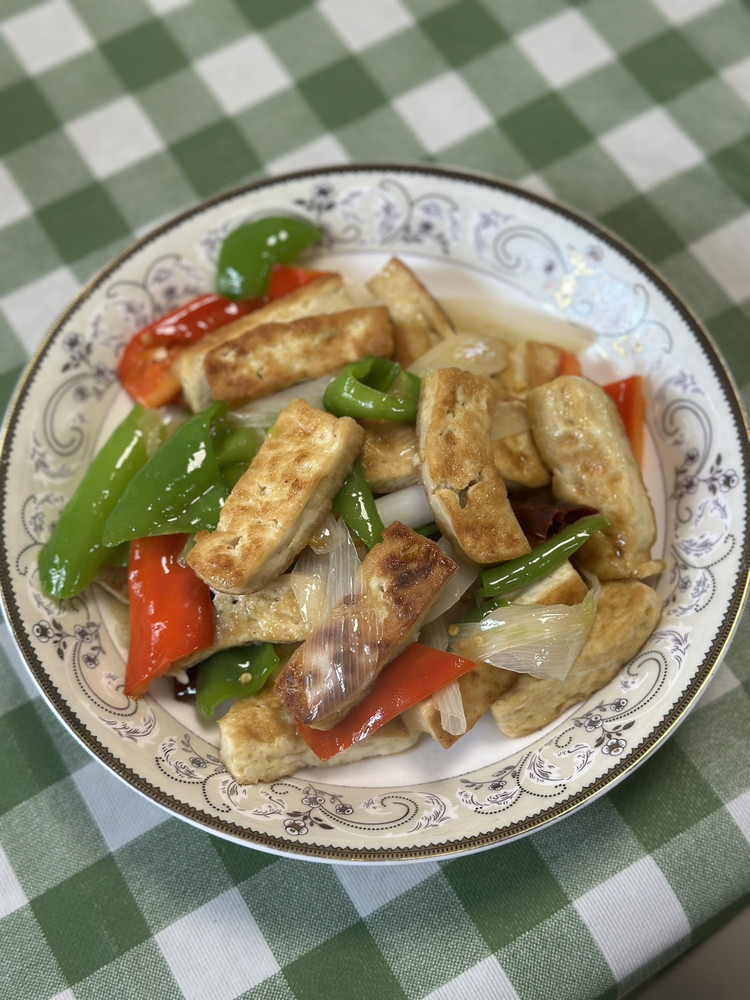 家常大葱炒豆腐的做法