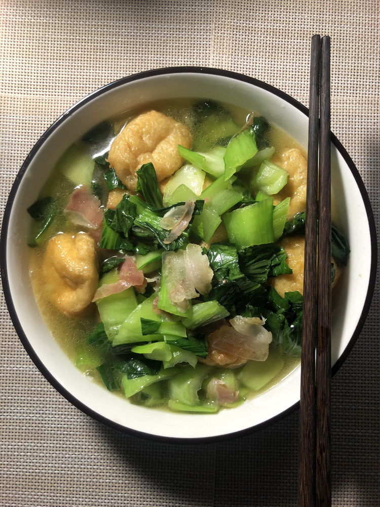 青菜炖泡豆腐的做法