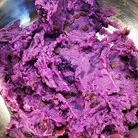 超柔软香芋紫薯红豆吐司的做法图解2