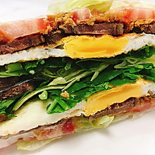 #美食视频挑战赛#关晓彤同款蔬菜三明治