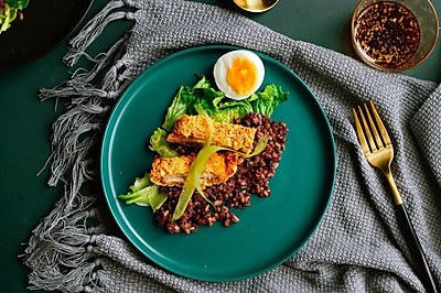 减脂杂粮鸡排沙拉➕日式和风沙拉汁