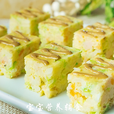 宝宝辅食-杂蔬丁香鱼米饭糕