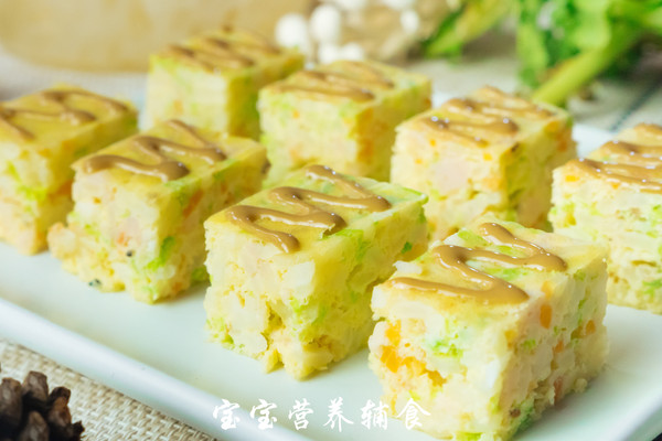 宝宝辅食-杂蔬丁香鱼米饭糕