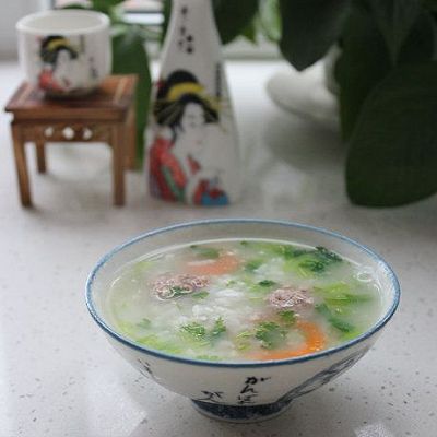 芹菜肉丸粥