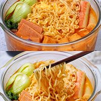 芝士年糕拉面火锅的做法图解5