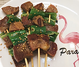 青椒牛肉串的做法