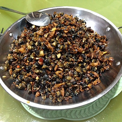 外婆菜炒螺丝肉