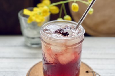 花茶冻蔓越莓饮
