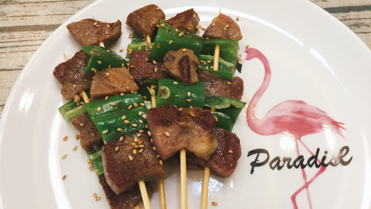 青椒牛肉串的做法