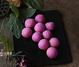 紫薯红豆球的做法