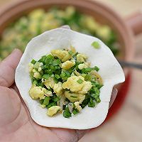 #我为奥运出食力#    美味快手鸡蛋虾皮韭菜包子的做法图解9