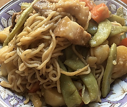 五花肉芸豆焖面的做法