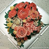 韩式豆沙裱花蛋糕合集（賀寿蛋糕也可裱花）的做法图解3