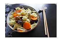 中餐 菜花炒木耳胡萝卜的做法